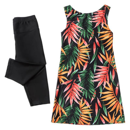 Yupova Women's Floral Modest Tankini Swimsuit with Swim Shorts Padded Two Piece Swimwear