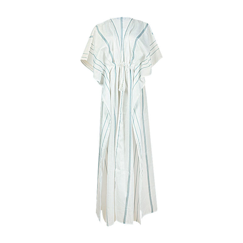 Yupova Women's Striped Long Beach Cover Up Open Front Swim Cover Up Cardigan